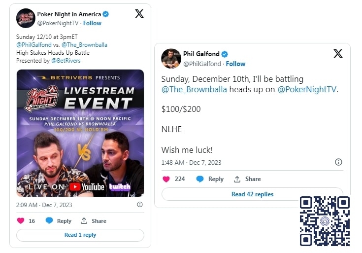 【DD扑克】话题 | Phil Galfond和Eshaan Bhalla将进行一场现场高额桌单挑赛