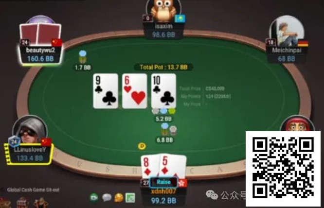 【DD扑克】牌局分析：知道你肯定会bluff，所以让你免费买花